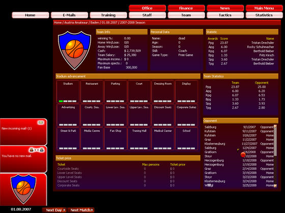 FIBA篮球经理2008截图0