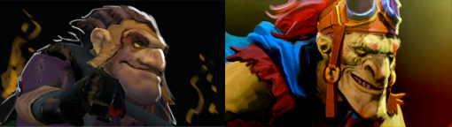 《DOTA2》原稿与成品后英雄头像对比