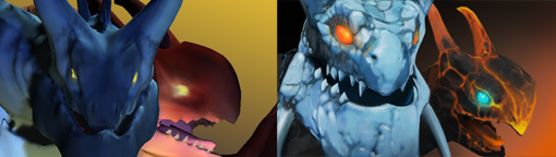 《DOTA2》原稿与成品后英雄头像对比