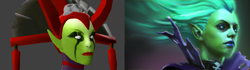 《DOTA2》原稿与成品后英雄头像对比