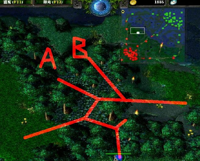 dota树林走位图解