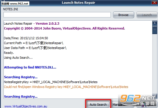 Lotus Notes repair�����ļ��޸�����v2.0.2.3��Ѱ��ͼ0