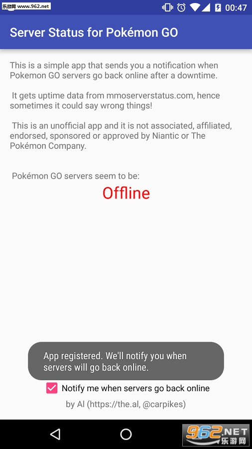 Server Status for Pokemon GOv1.1��ͼ1