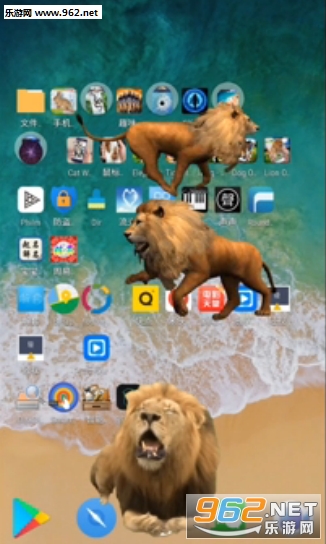 Lion On Screen(�ֻ���Ļ����ʨ��3d����)��ͼ0