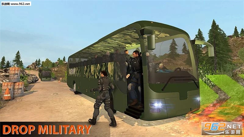 Real Offroad US Military Coach Transporter sim(��ʵ����ԽҰ����ģ������׿��)��ͼ0