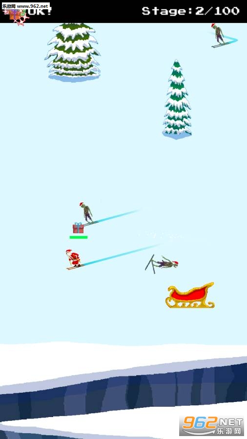 Santa Ski(圣诞老人和僵尸的滑雪大战安卓版)截图0