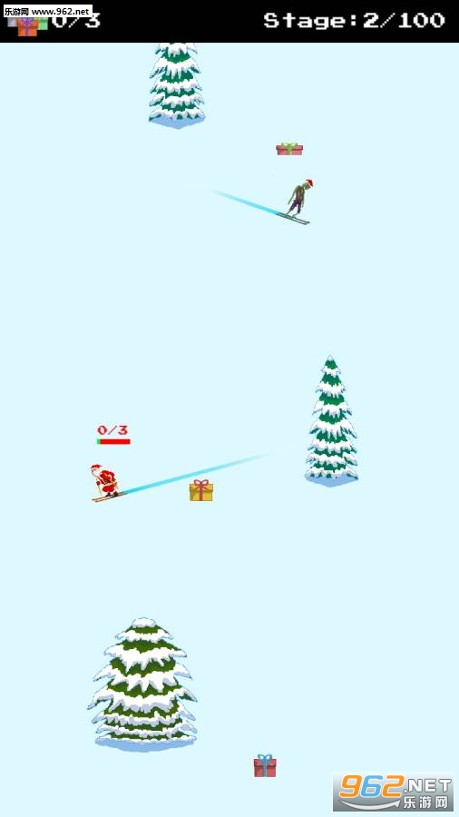 Santa Ski(圣诞老人和僵尸的滑雪大战安卓版)截图2