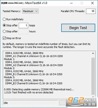 �ڴ��ȶ��Բ�������MemTest64��ͼ0