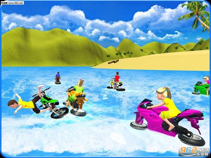 Kids Water Surfing Bike Race(����ˮ��Ħ�г��ֻ���)v1.1��ͼ0