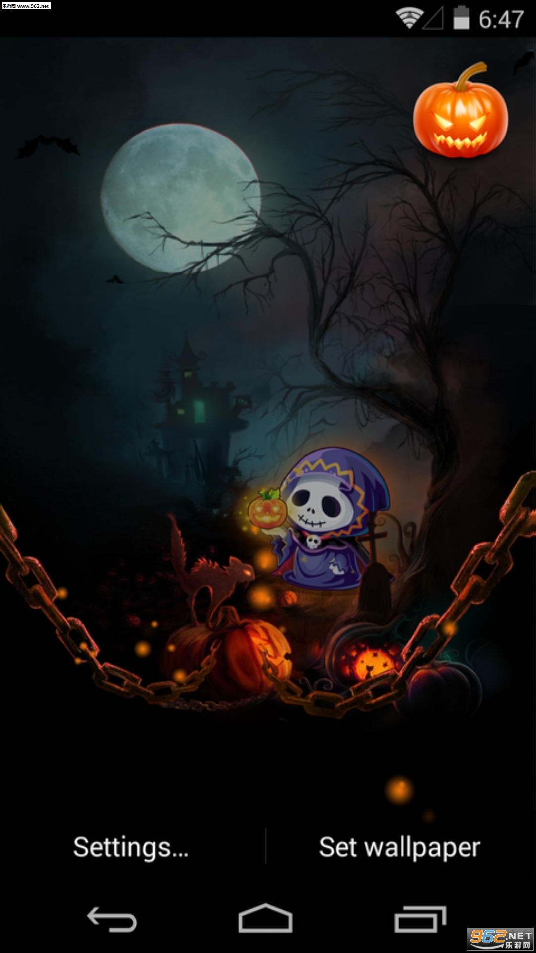 Haunted Cemetery Spooky Moon(�ºڷ��ҹ��̬��ֽapp)v1.7��ͼ2