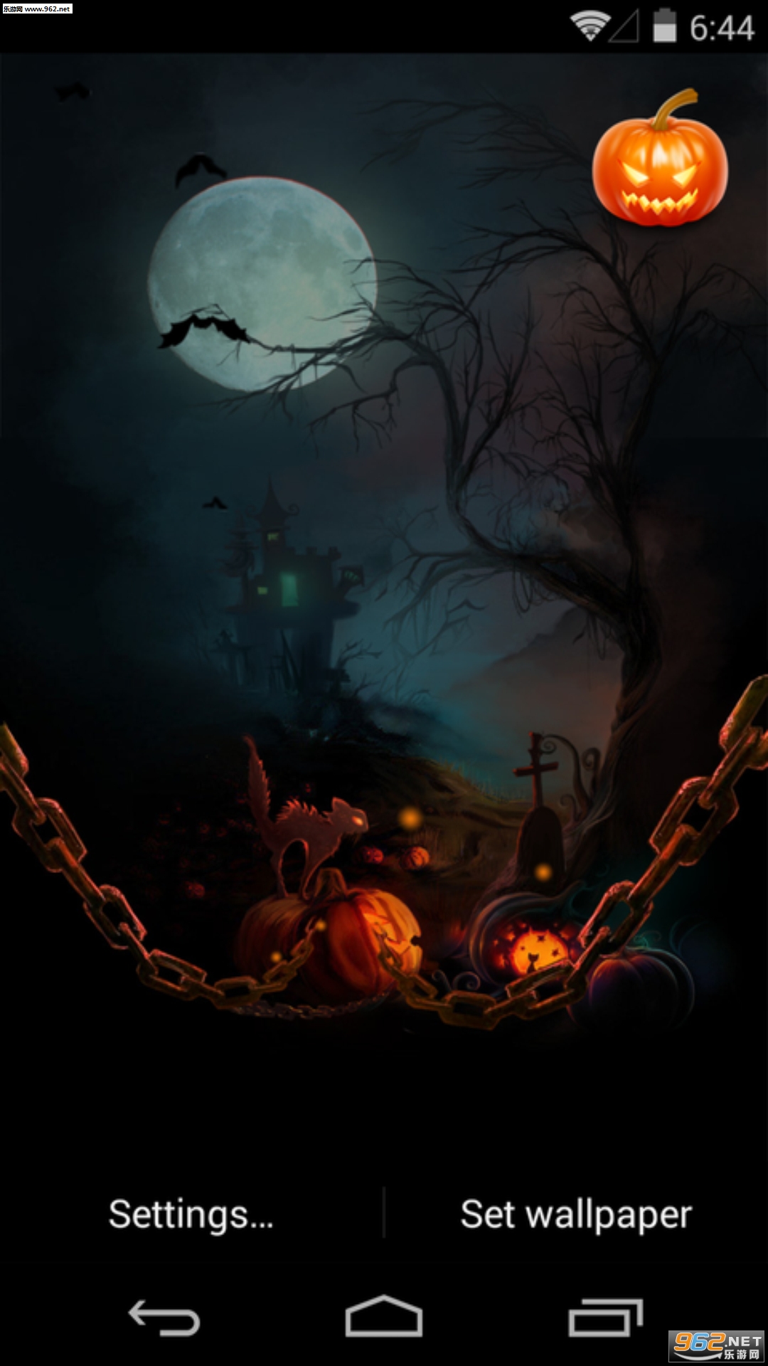 Haunted Cemetery Spooky Moon(�ºڷ��ҹ��̬��ֽapp)v1.7��ͼ0