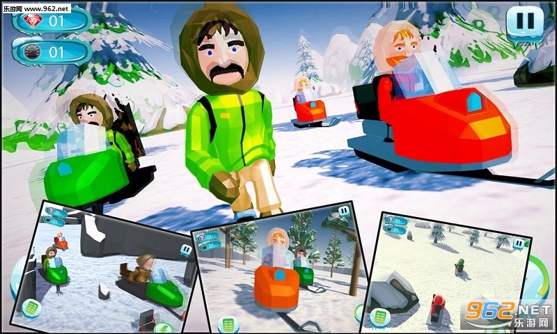 Real Snow Moto Racing - Extreme Rider(极限雪地赛车骑手安卓版)截图2