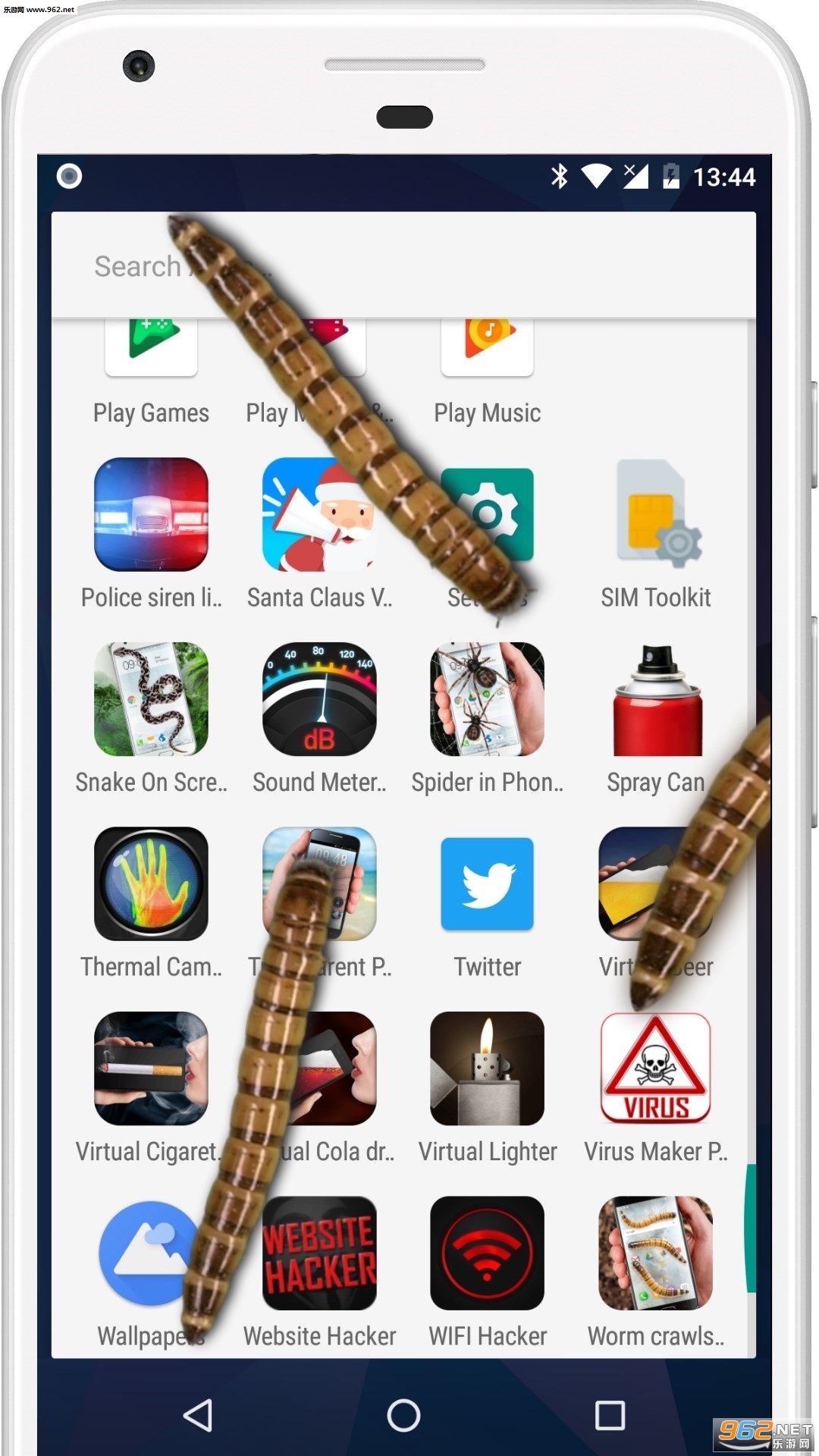 Worm crawls on Phone joke(蠕虫在手机上爬的软件)截图0