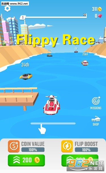 ������Ħ��ͧ���ٵ���Ϸ��  ��Flippy Race���淨����