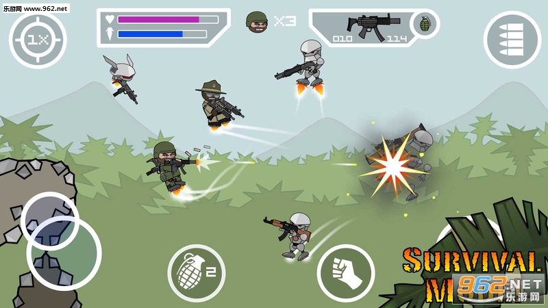 Mini Militia(涂鸦军团2:迷你民兵手游最新版)截图0