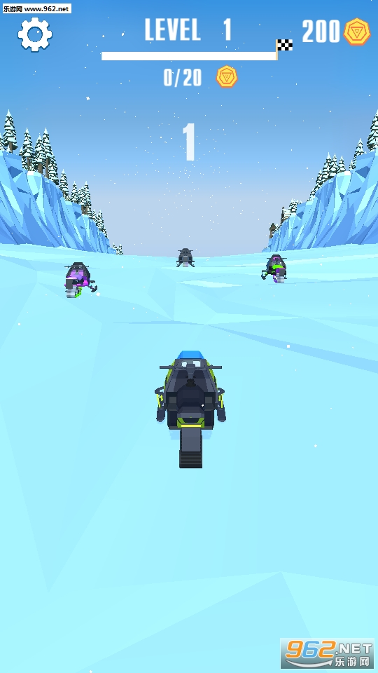 Flippy Snowmobile Race(ѩ��Ħ�б�����׿��)v1.0��ͼ1