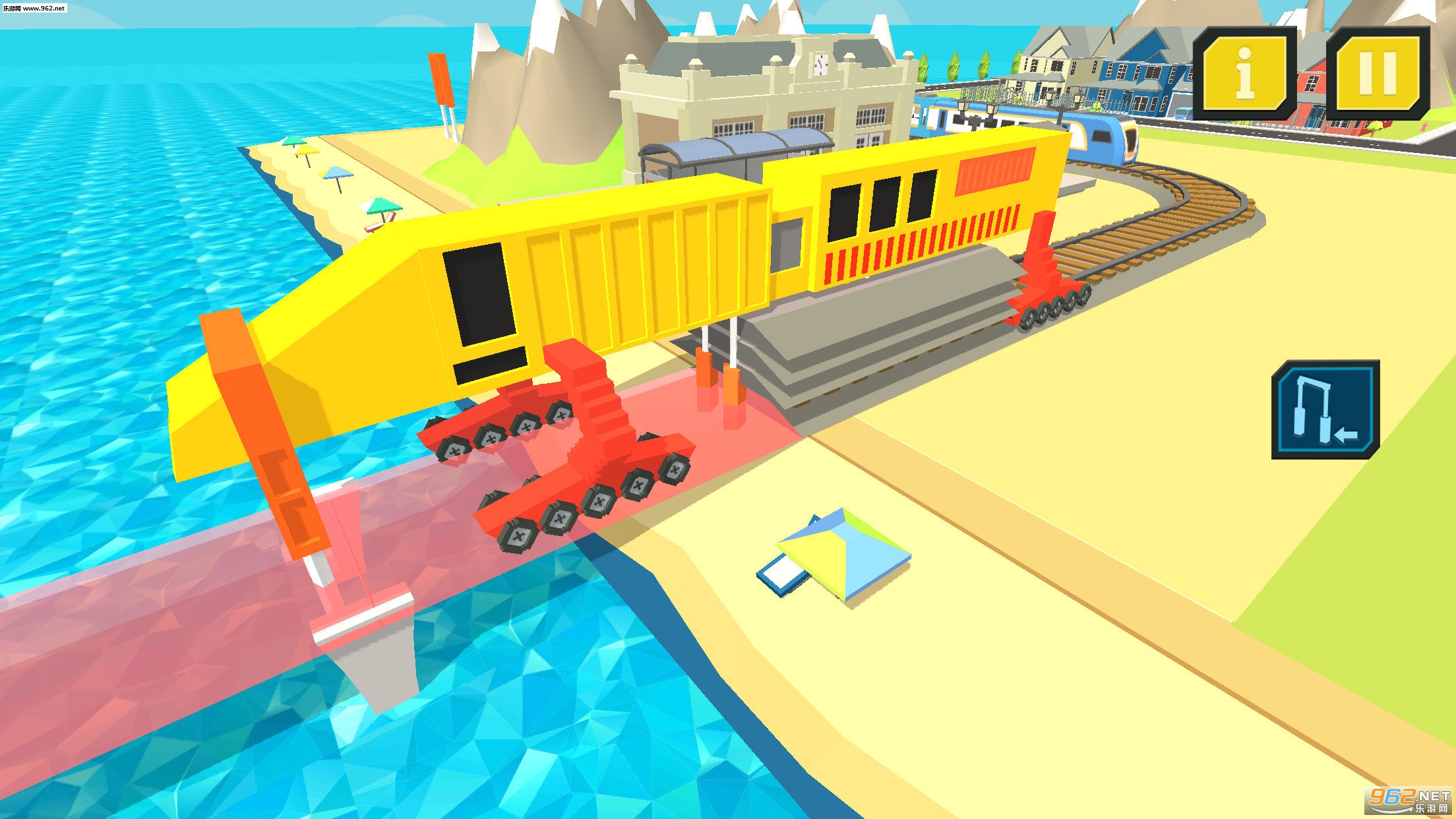 Water Train Track Construction(跨海铁路桥建造手游)截图2