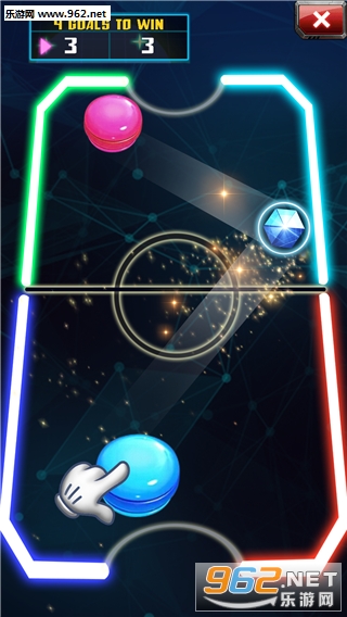 Finger Flicker- Air Hockey(指尖闪烁空气曲棍球手机版)截图1