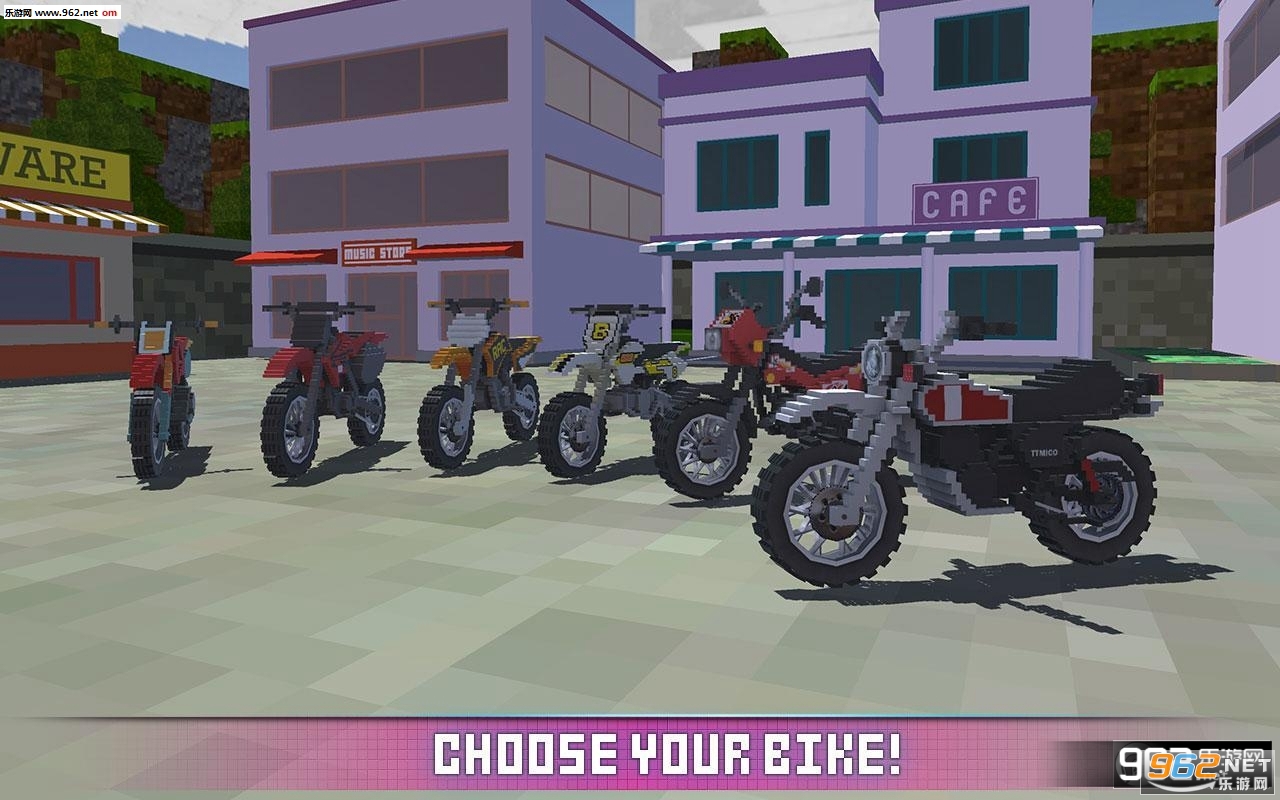 Blocky Moto Bike SIM 2017(模拟方块摩托车安卓版)截图0