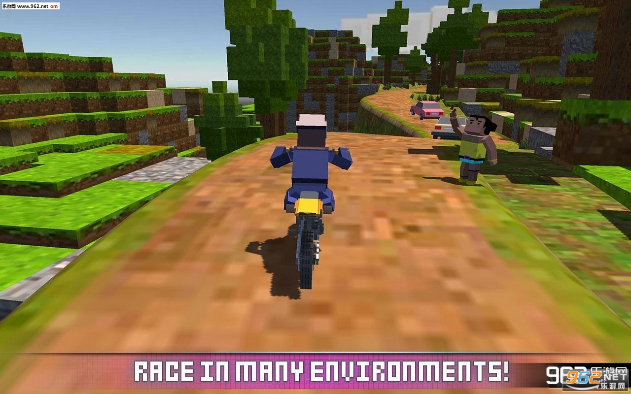 Blocky Moto Bike SIM 2017(模拟方块摩托车安卓版)截图1