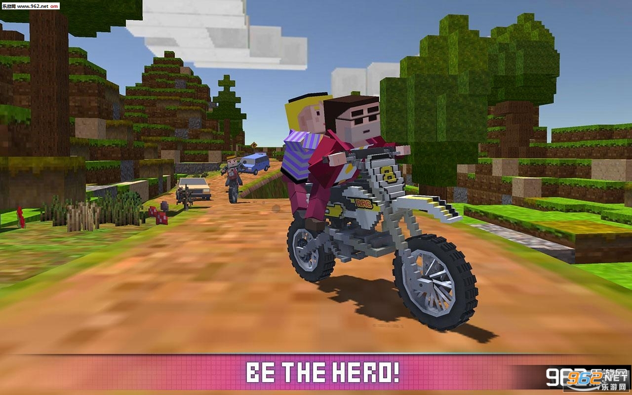 Blocky Moto Bike SIM 2017(模拟方块摩托车安卓版)截图2