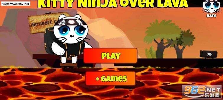Kitty Ninja over lava(������ս��Ծ��׿��)��ͼ0