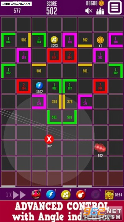 Balls Chain(滑动砖破碎球安卓版)截图0