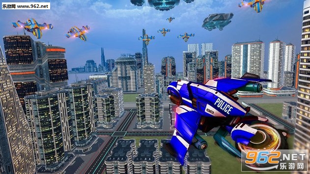 Flying Police Robot Bike : Futuristic City Wars(���л����˰�׿��)��ͼ2