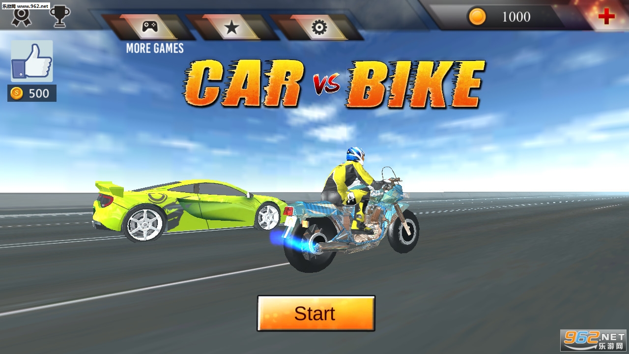 Car VS Bike Racing(汽车与摩托车比赛安卓版)截图0