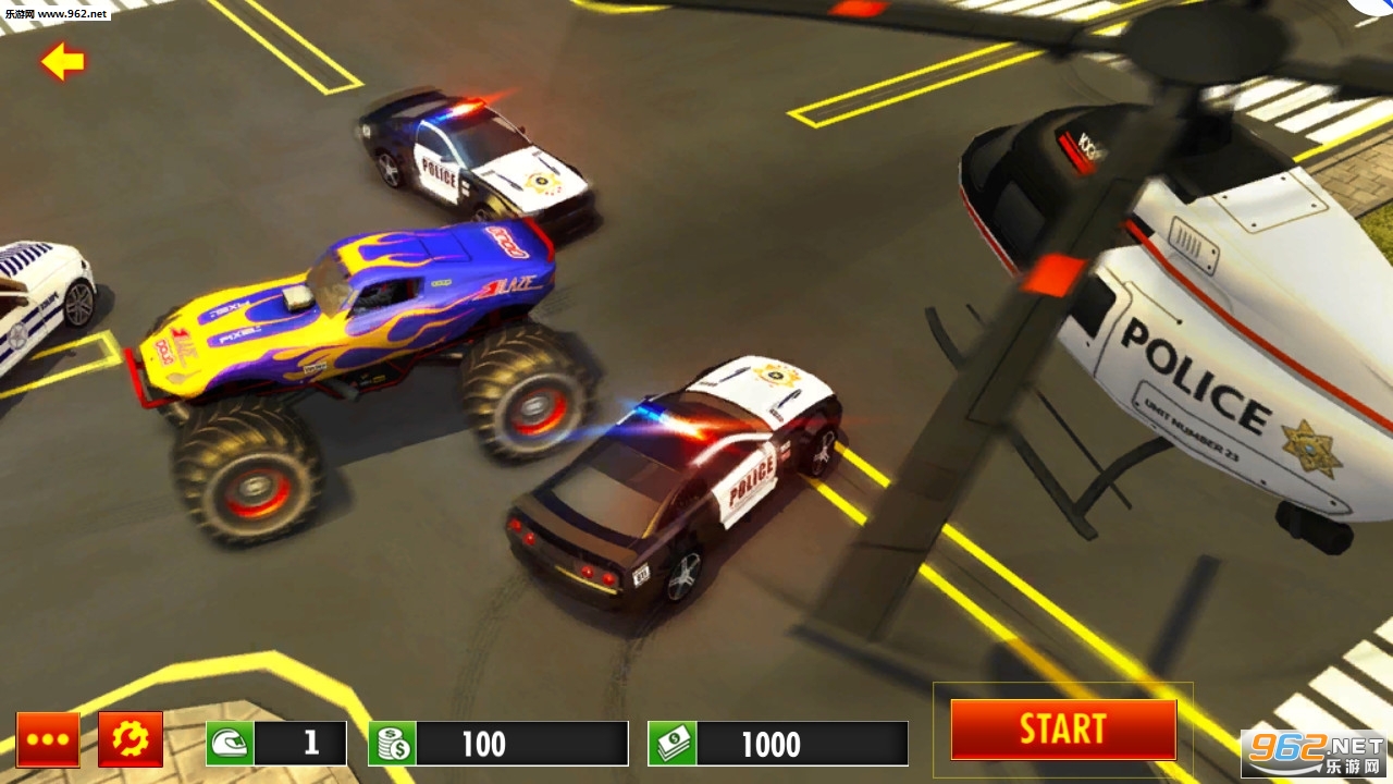 Police Chase Monster Car: City Cop Driver Escape(����׷�����ﳵ�ٷ���)��ͼ0