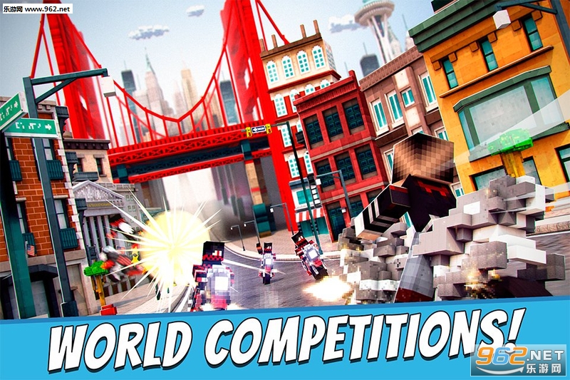 Blocky Motorbikes Free(����Ħ�г���׿��)��ͼ2