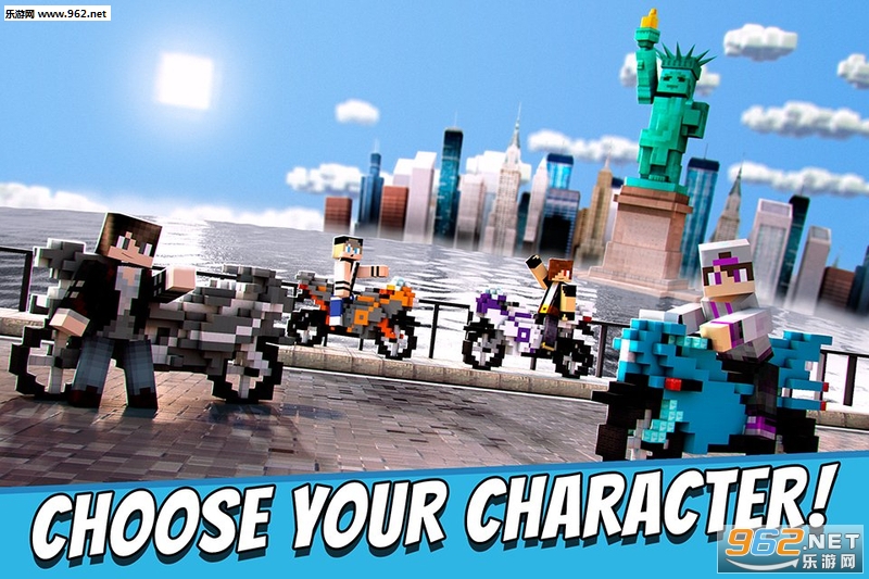 Blocky Motorbikes Free(����Ħ�г���׿��)��ͼ0