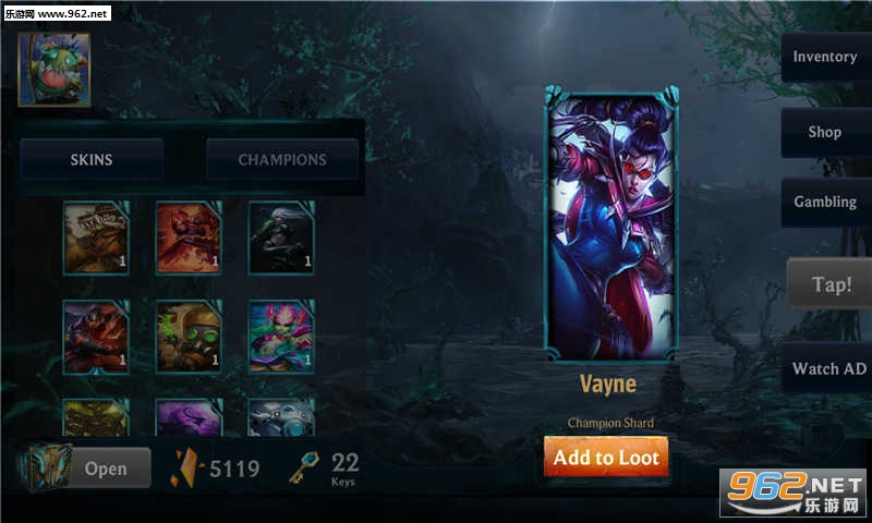 Hextech Chest Tapper(英雄联盟海克斯科技皮肤抽取模拟器安卓版)截图1
