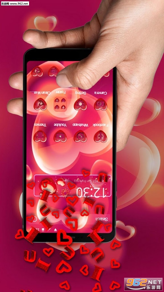Red Romantic Love Gravity Theme appv1.3.3��ͼ0