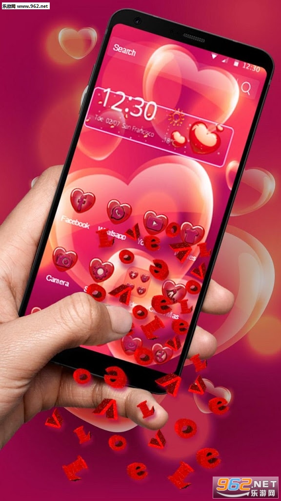 Red Romantic Love Gravity Theme appv1.3.3��ͼ1