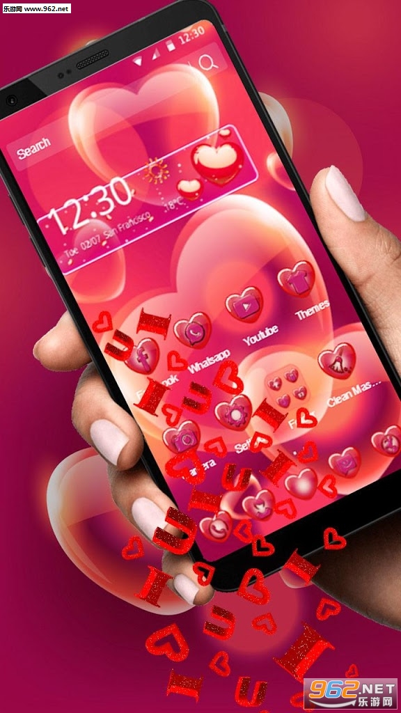 Red Romantic Love Gravity Theme appv1.3.3��ͼ2