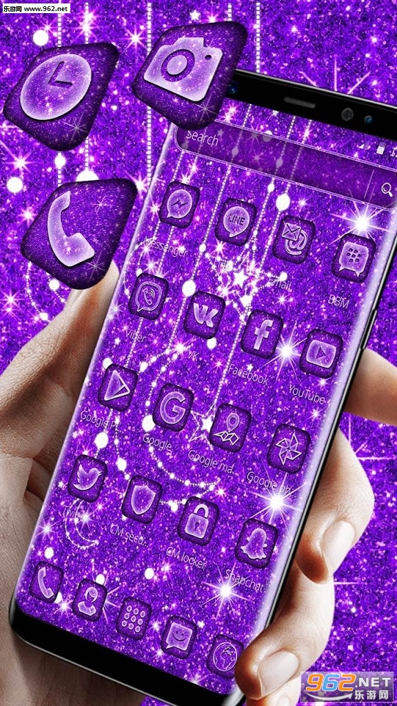 Purple Glitter Moon Theme��׿��v1.1.3��ͼ0