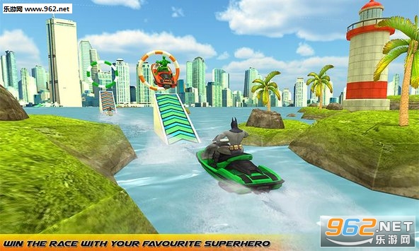 Super Heroes Speed Boat Stunt Race 2018安卓版截图0