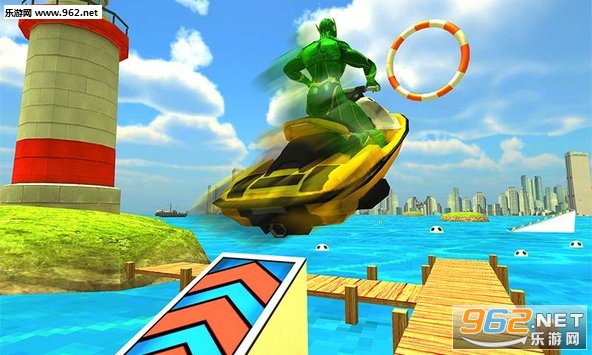 Super Heroes Speed Boat Stunt Race 2018安卓版截图2