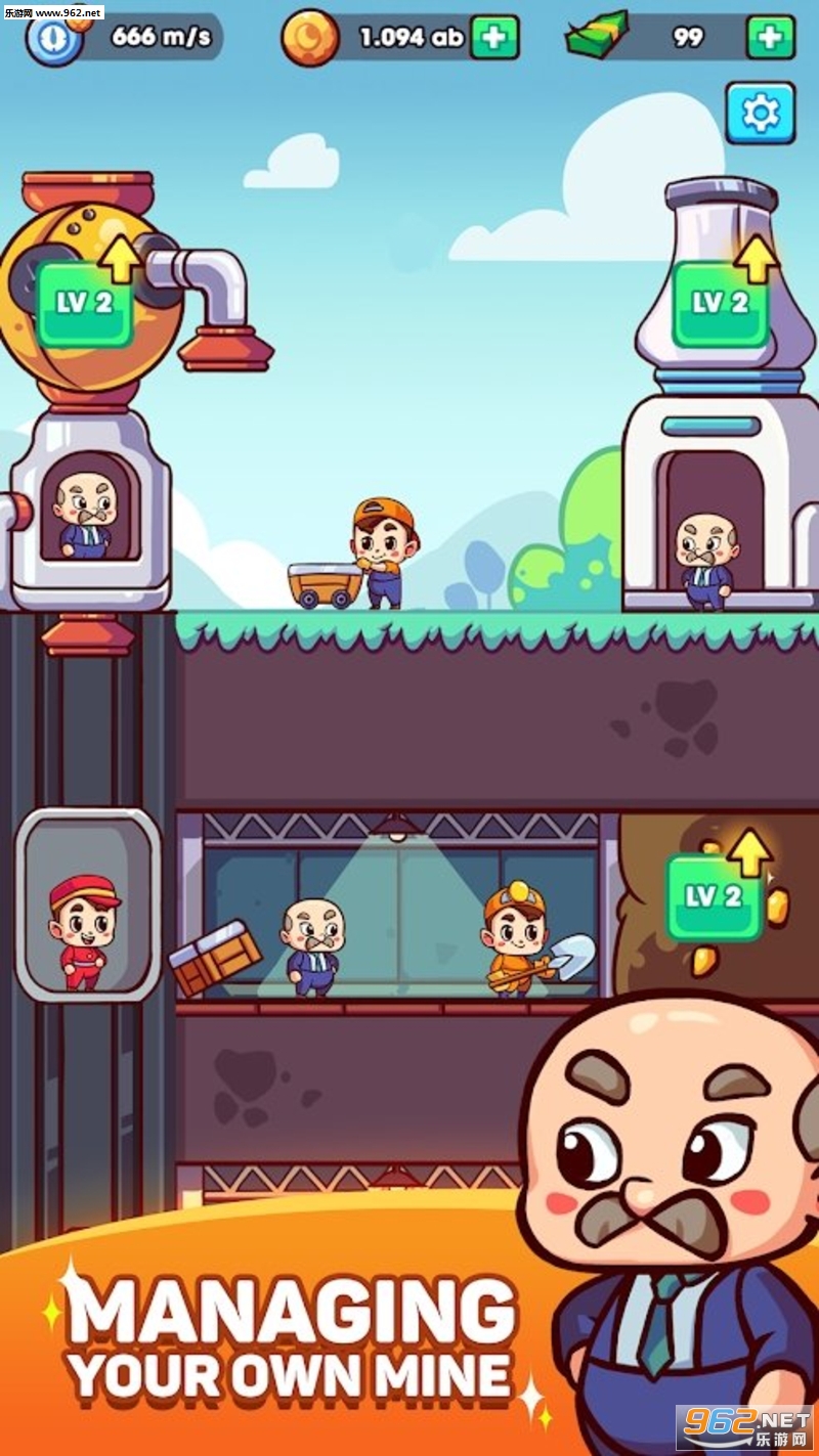 Idle Gold Miner(闲置黄金矿工矿山大亨安卓版)截图1