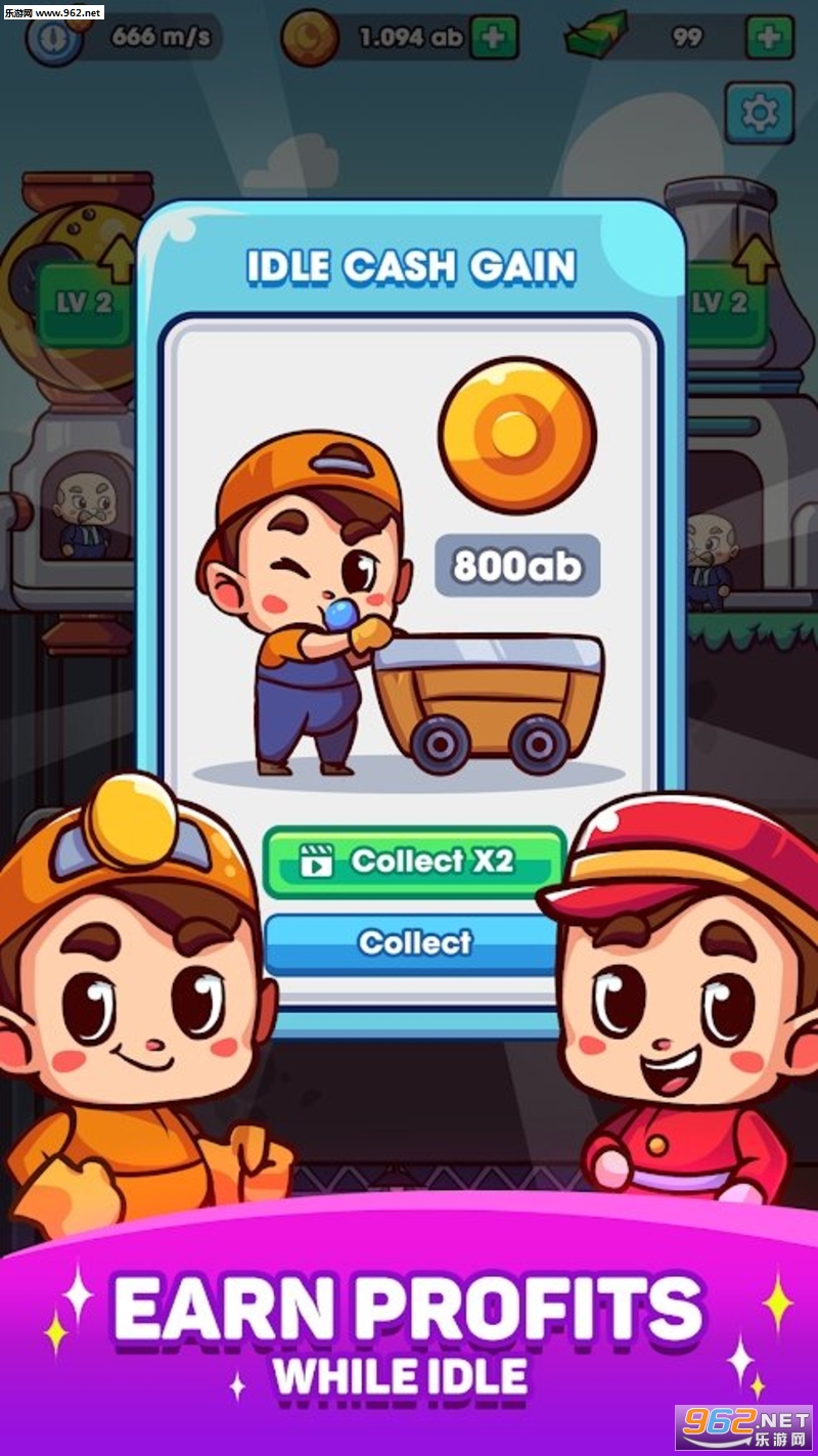 Idle Gold Miner(闲置黄金矿工矿山大亨安卓版)截图0