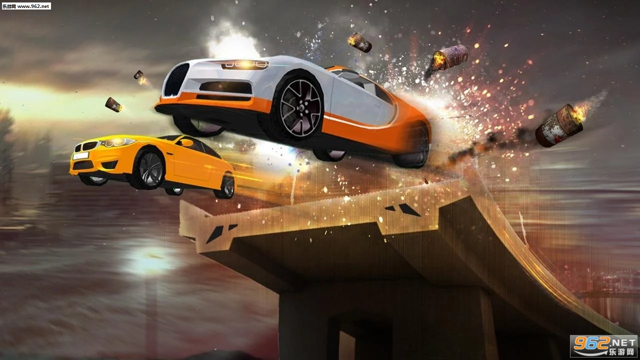High speed Bridge jump(高速桥梁赛车安卓中文版)截图1