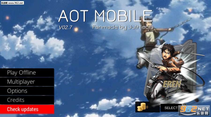AOT MOBILE FANGAME V02.7 By Julhiecio�����ľ��˷�˿��Ϸ��ͼ0