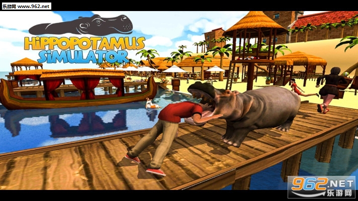 Angry Hippo Attack Simulator-City & Beach Attack��ŭ�ĺ�������ģ������Ϸ��ͼ0