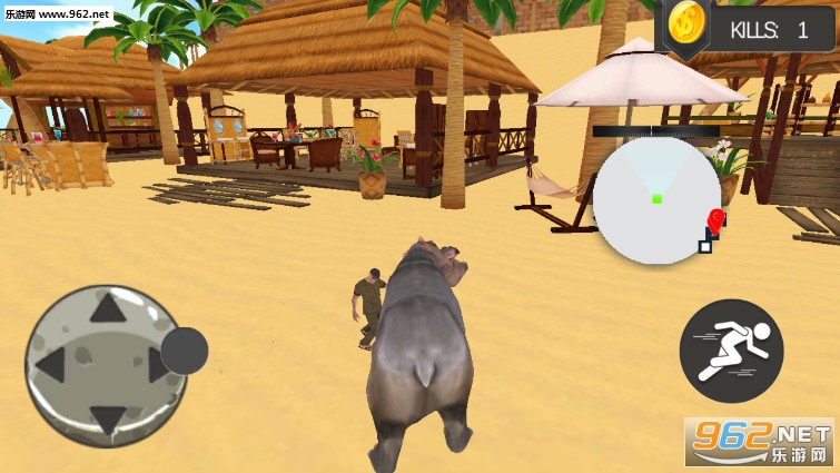 Angry Hippo Attack Simulator-City & Beach Attack��ŭ�ĺ�������ģ������Ϸ��ͼ2