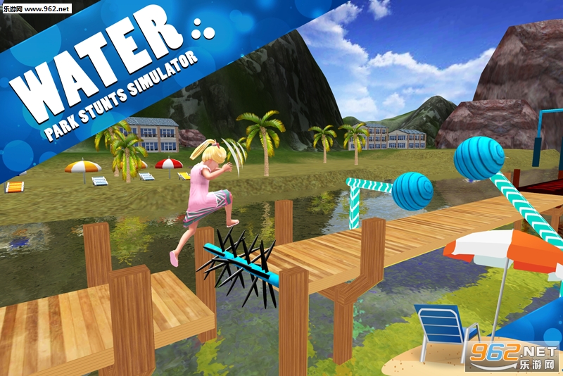 Kids Stunts Water Park Jumping Simulator Game(�������ؼ�ˮ����԰��Ծģ������׿��)��ͼ2