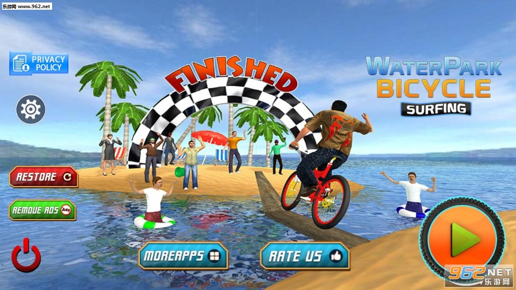 Waterpark Bicycle Surfing - BMX Cycling 2019(水上乐园自行车冲浪安卓版)截图2