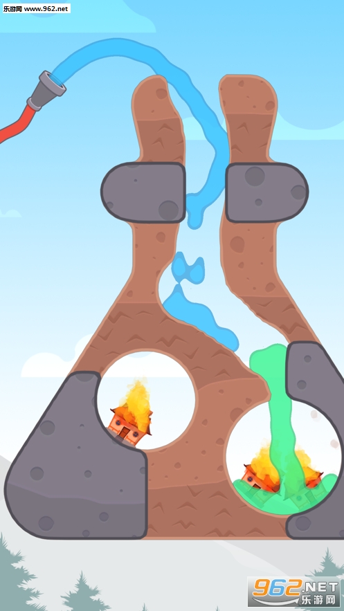 Water Rush(小房子爱着火游戏)截图2