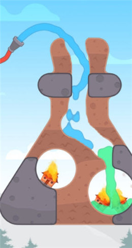 Dig Water挖土引水灭火游戏截图0