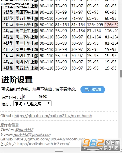 动森大头菜预测工具截图1